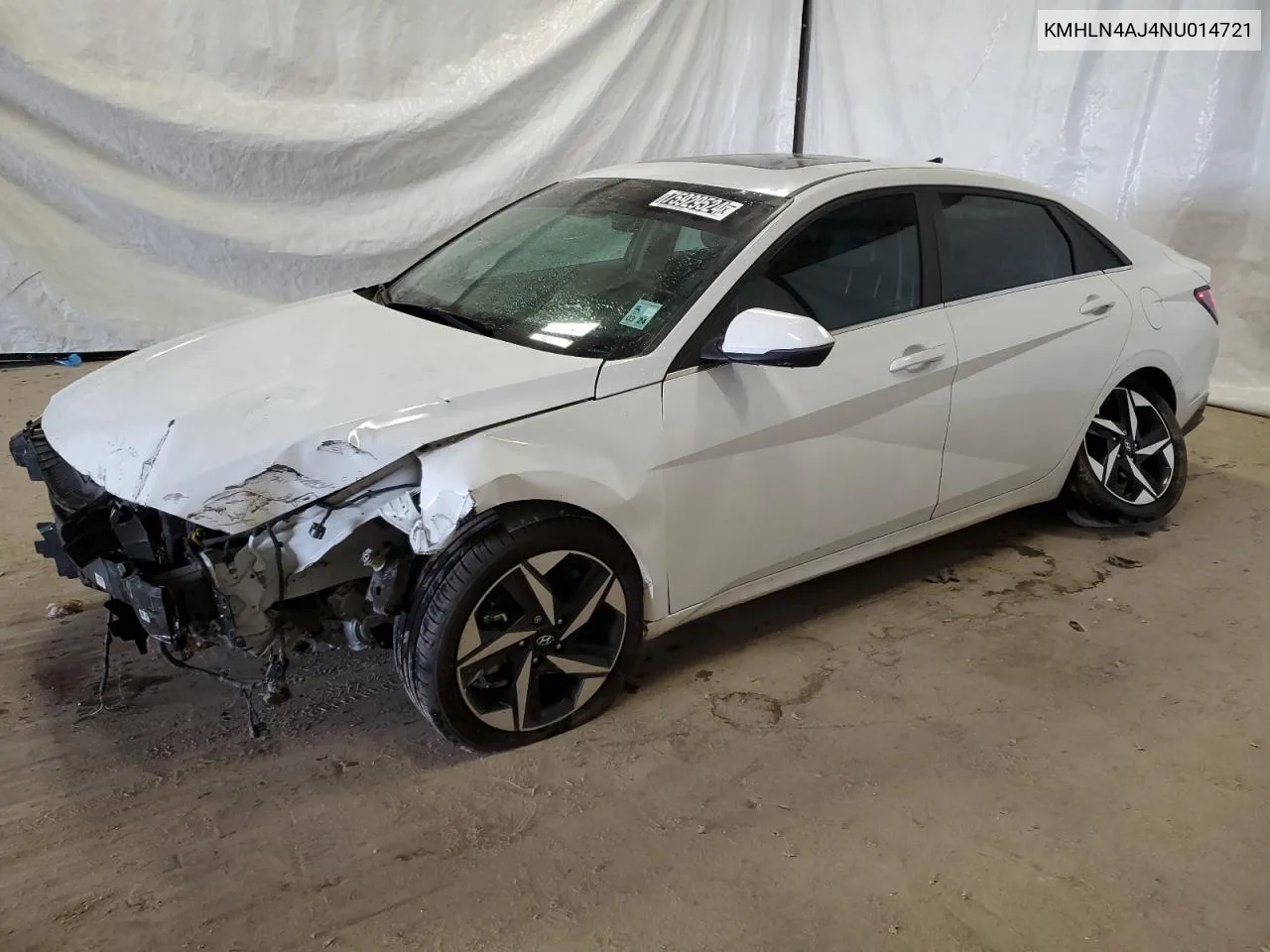 2022 Hyundai Elantra Limited VIN: KMHLN4AJ4NU014721 Lot: 75929524