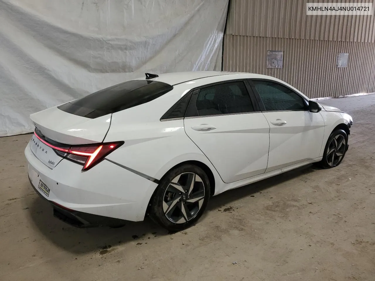 2022 Hyundai Elantra Limited VIN: KMHLN4AJ4NU014721 Lot: 75929524