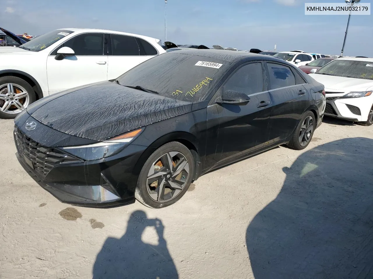 2022 Hyundai Elantra Limited VIN: KMHLN4AJ2NU032179 Lot: 76165994