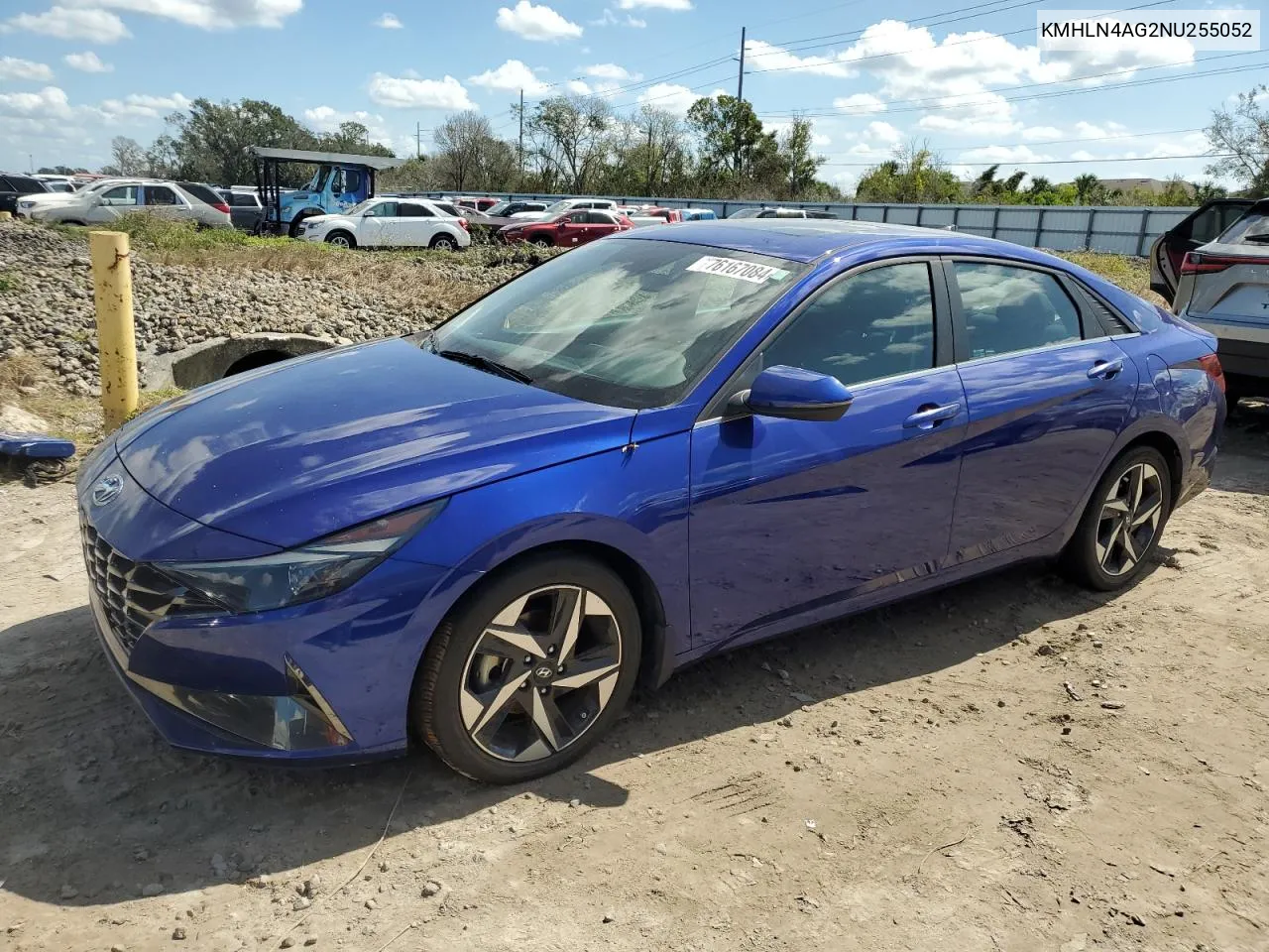 2022 Hyundai Elantra Sel VIN: KMHLN4AG2NU255052 Lot: 76167084