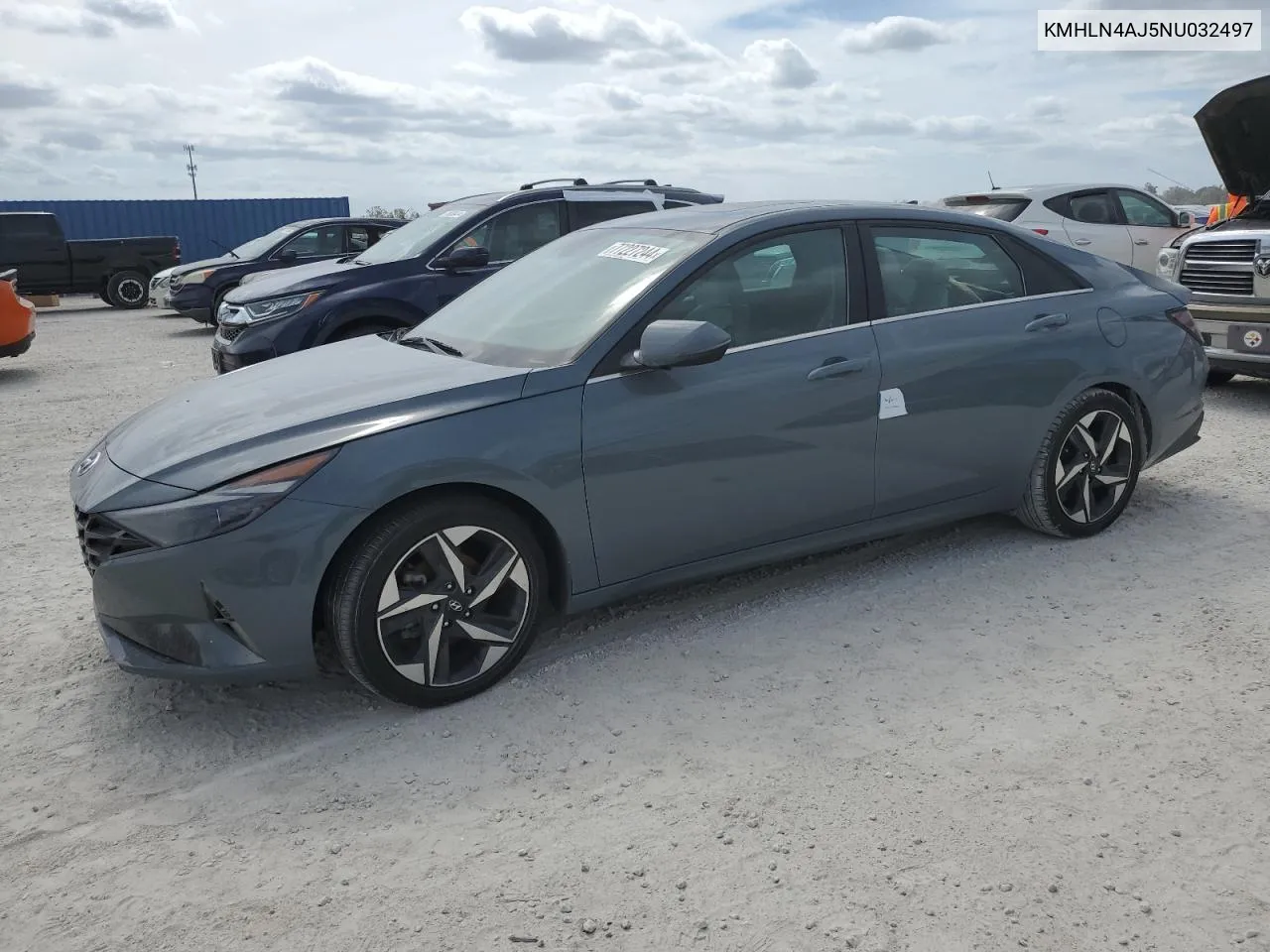 2022 Hyundai Elantra Limited VIN: KMHLN4AJ5NU032497 Lot: 77227244