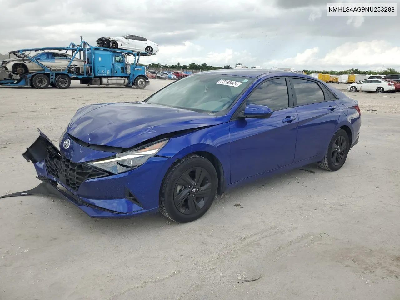 2022 Hyundai Elantra Sel VIN: KMHLS4AG9NU253288 Lot: 77593444