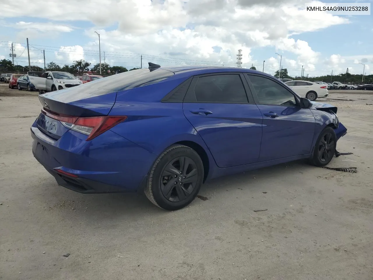 2022 Hyundai Elantra Sel VIN: KMHLS4AG9NU253288 Lot: 77593444