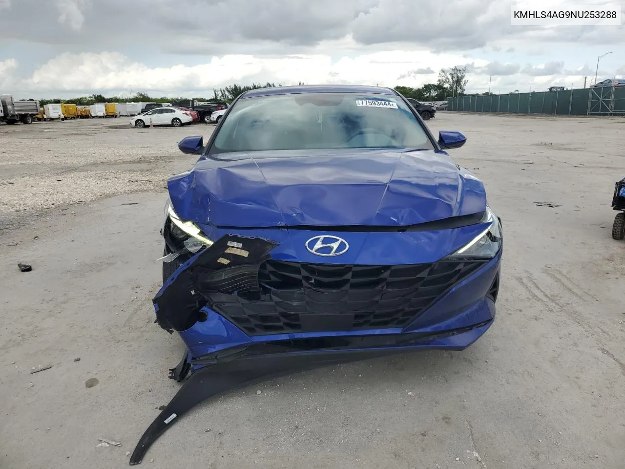 2022 Hyundai Elantra Sel VIN: KMHLS4AG9NU253288 Lot: 77593444