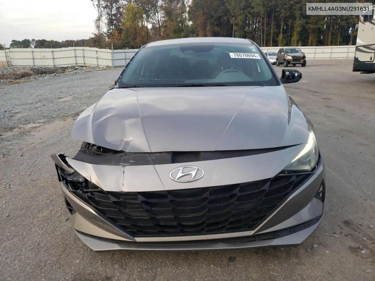 2022 Hyundai Elantra Se VIN: KMHLL4AG3NU291631 Lot: 78070694