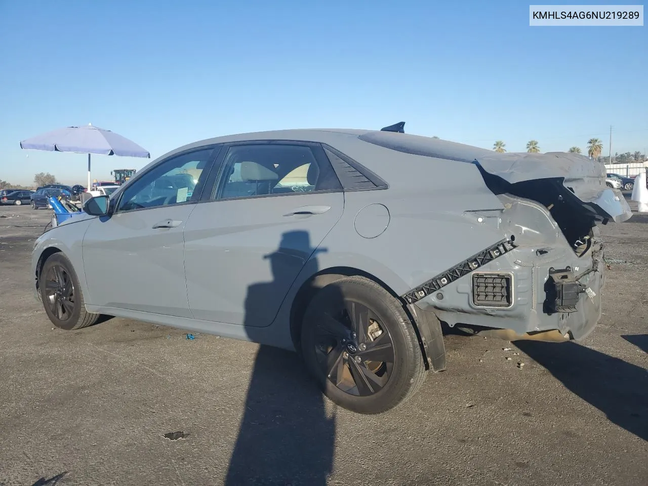 2022 Hyundai Elantra Sel VIN: KMHLS4AG6NU219289 Lot: 78217064