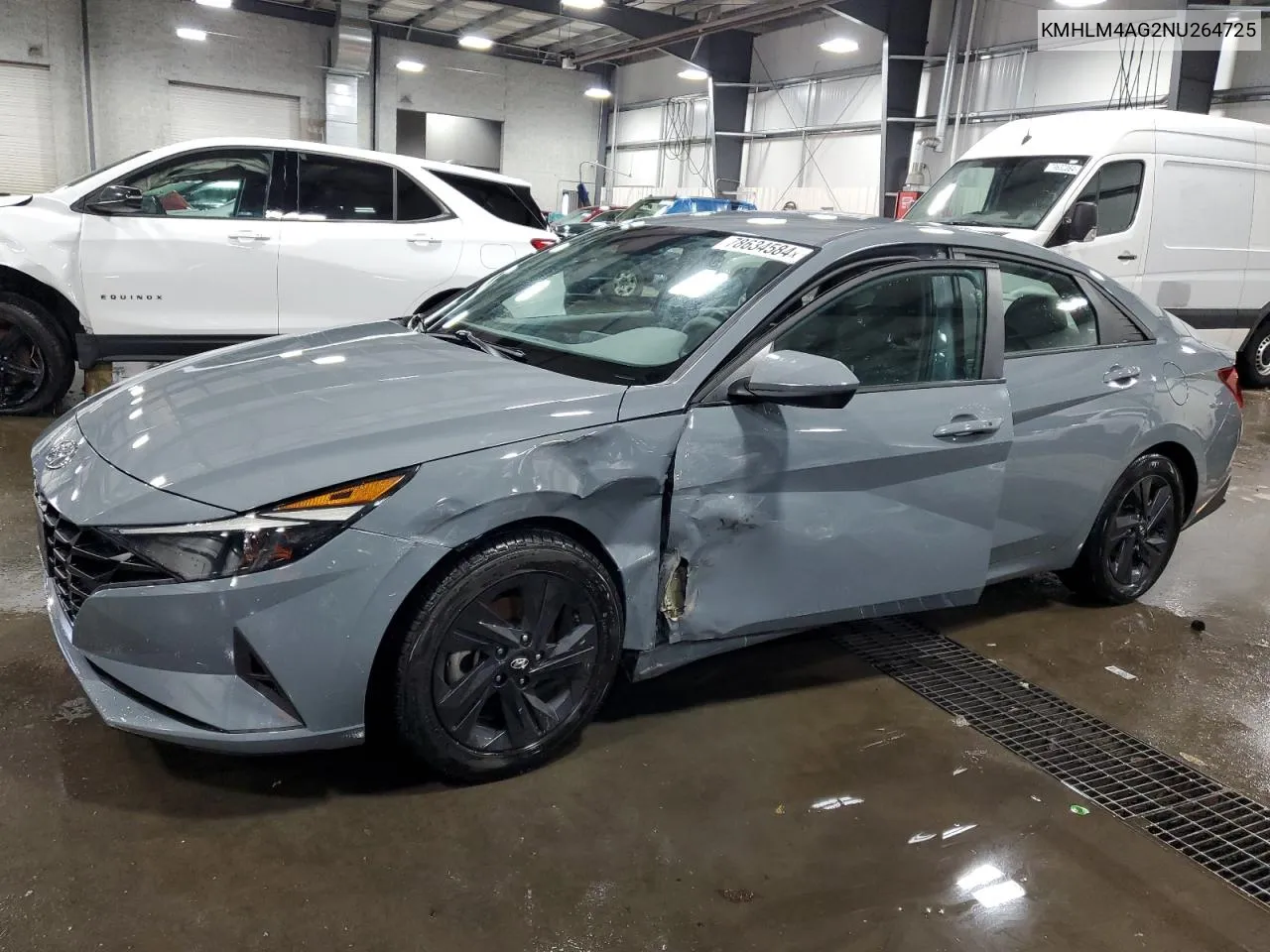 2022 Hyundai Elantra Sel VIN: KMHLM4AG2NU264725 Lot: 78634584