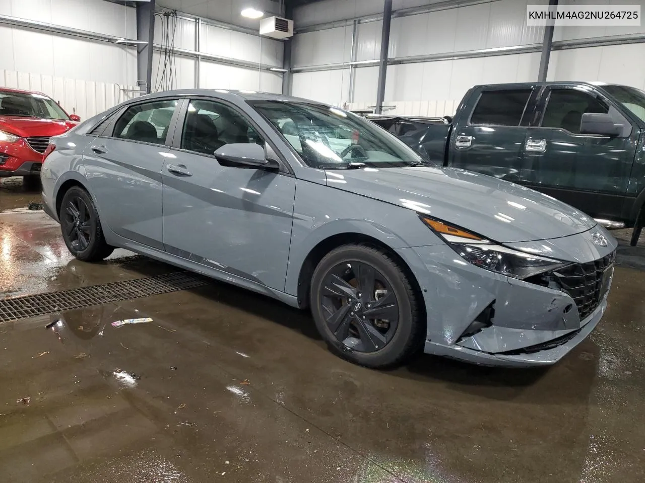 2022 Hyundai Elantra Sel VIN: KMHLM4AG2NU264725 Lot: 78634584