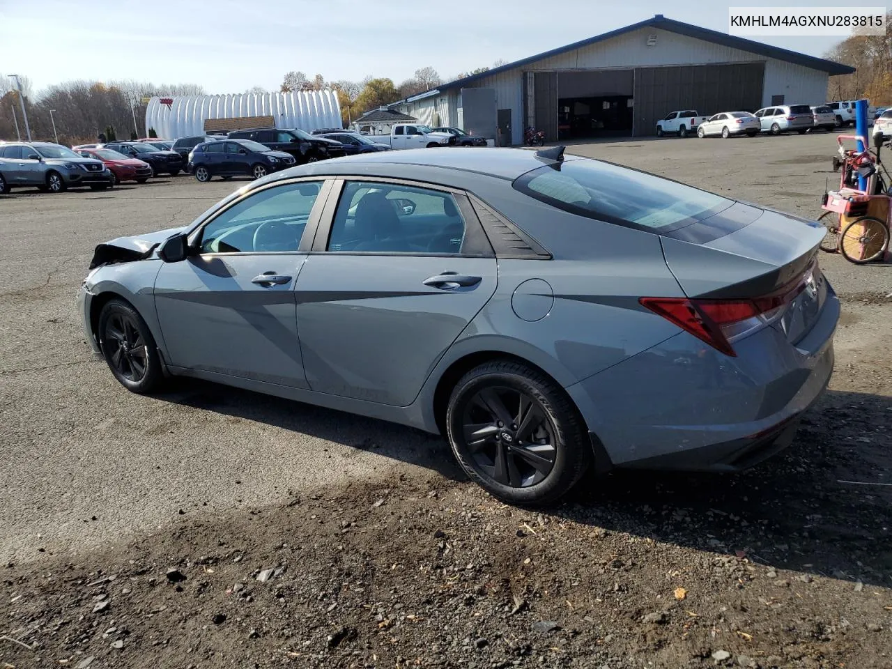 2022 Hyundai Elantra Sel VIN: KMHLM4AGXNU283815 Lot: 78636314