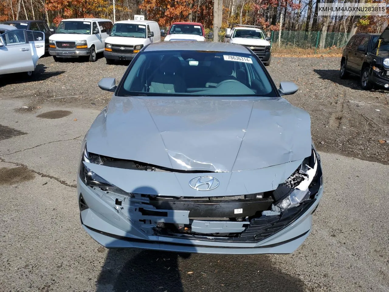 2022 Hyundai Elantra Sel VIN: KMHLM4AGXNU283815 Lot: 78636314