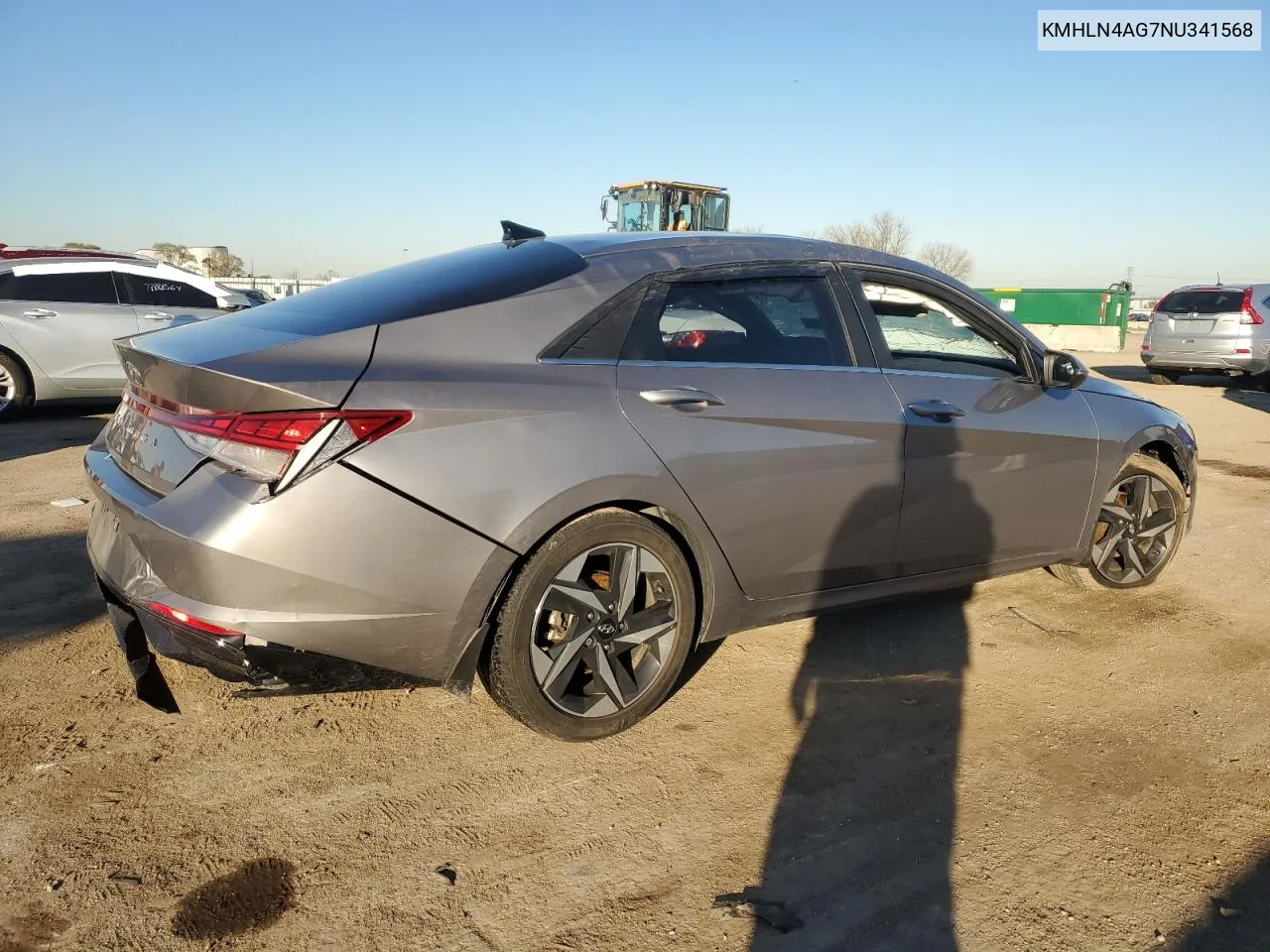 2022 Hyundai Elantra Sel VIN: KMHLN4AG7NU341568 Lot: 78739224