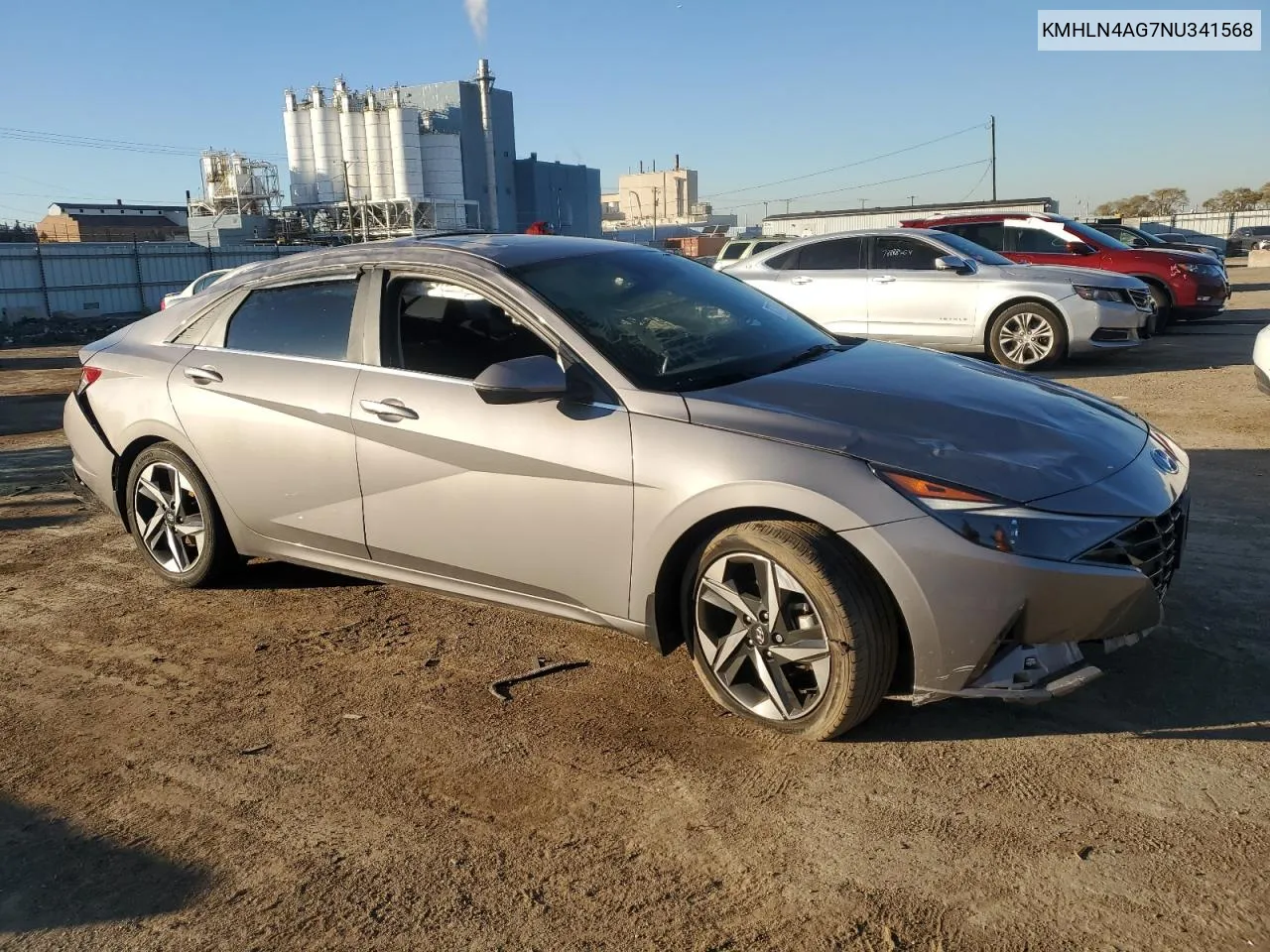 2022 Hyundai Elantra Sel VIN: KMHLN4AG7NU341568 Lot: 78739224