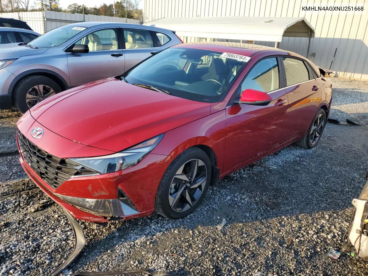 2022 Hyundai Elantra Sel VIN: KMHLN4AGXNU251668 Lot: 79863764