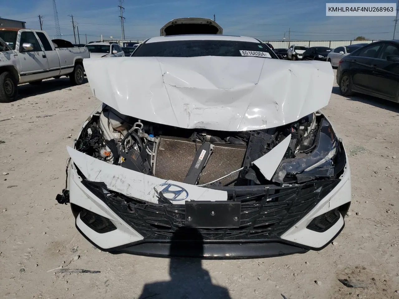 2022 Hyundai Elantra N Line VIN: KMHLR4AF4NU268963 Lot: 80168304