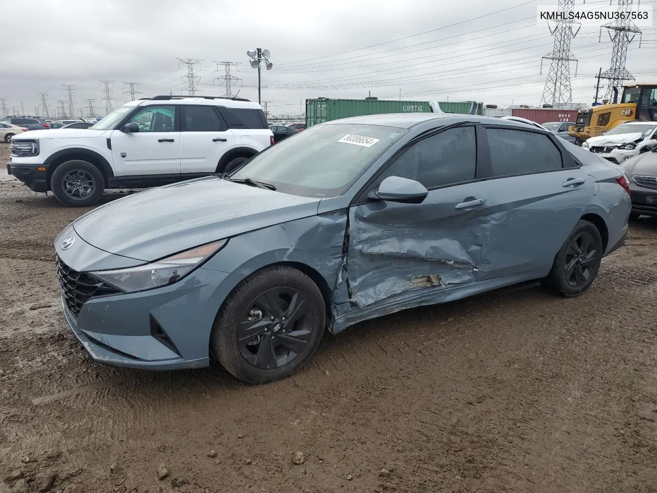 2022 Hyundai Elantra Sel VIN: KMHLS4AG5NU367563 Lot: 80386654