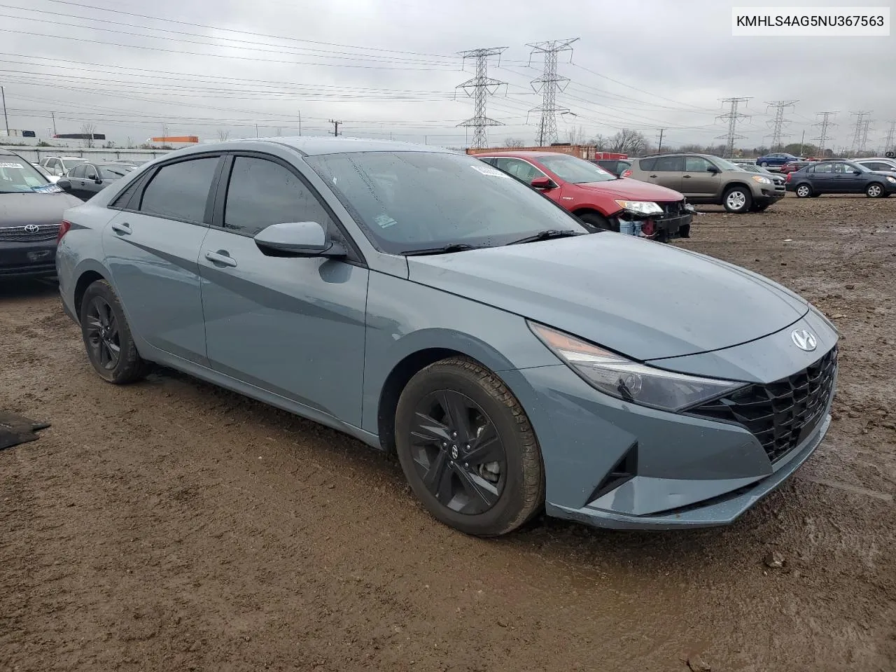 2022 Hyundai Elantra Sel VIN: KMHLS4AG5NU367563 Lot: 80386654