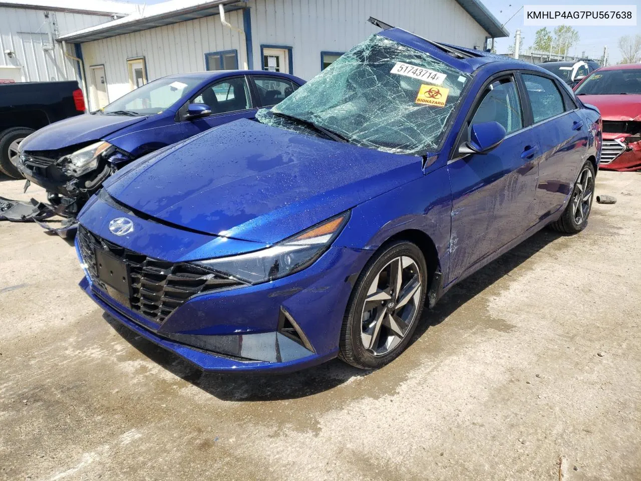 2023 Hyundai Elantra Limited VIN: KMHLP4AG7PU567638 Lot: 51743714