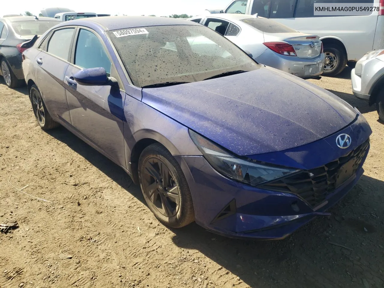 2023 Hyundai Elantra Sel VIN: KMHLM4AG0PU549278 Lot: 58097594