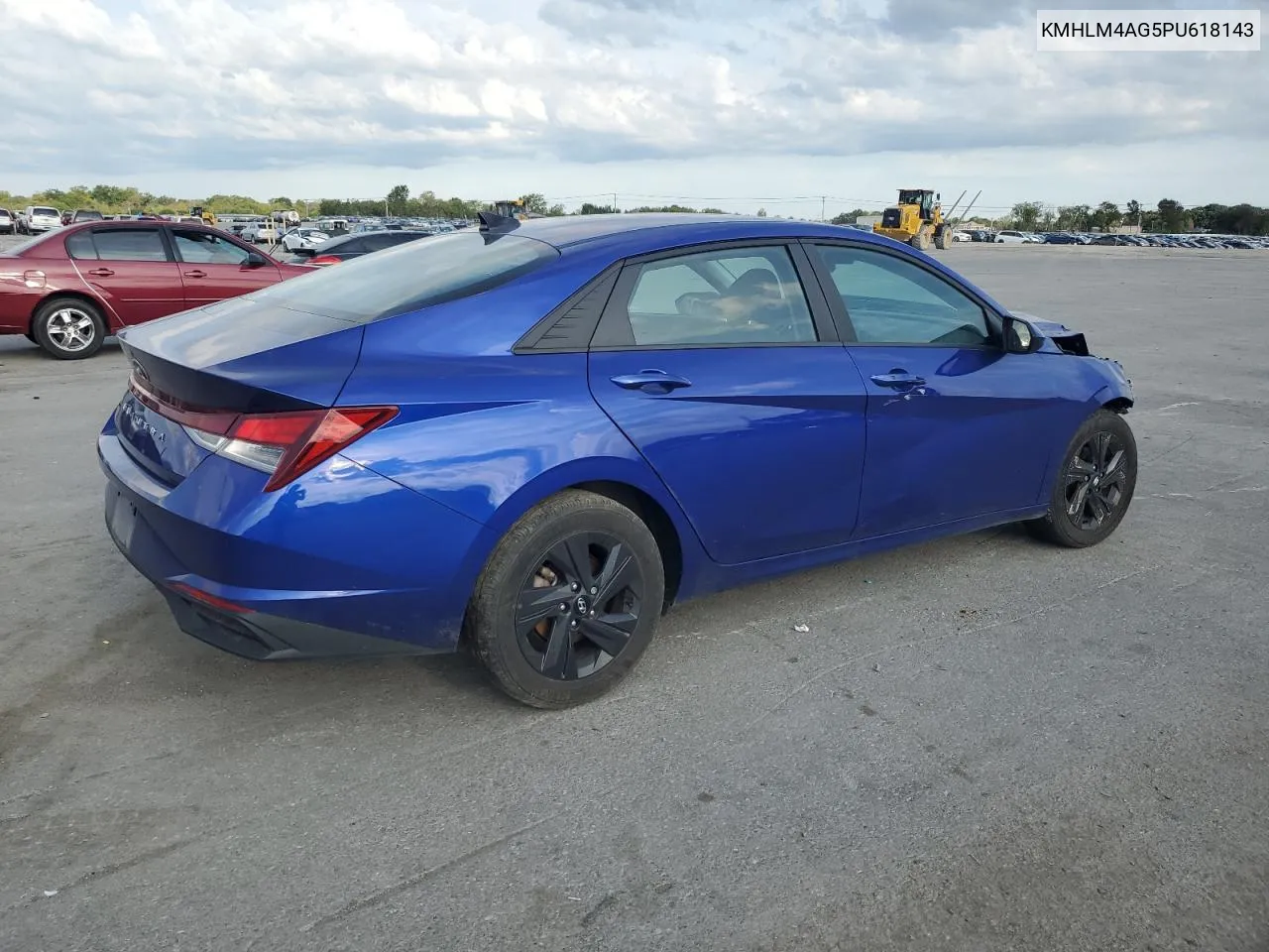 2023 Hyundai Elantra Sel VIN: KMHLM4AG5PU618143 Lot: 69580794