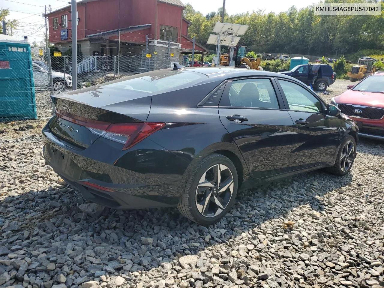 2023 Hyundai Elantra Sel VIN: KMHLS4AG8PU547042 Lot: 70892364