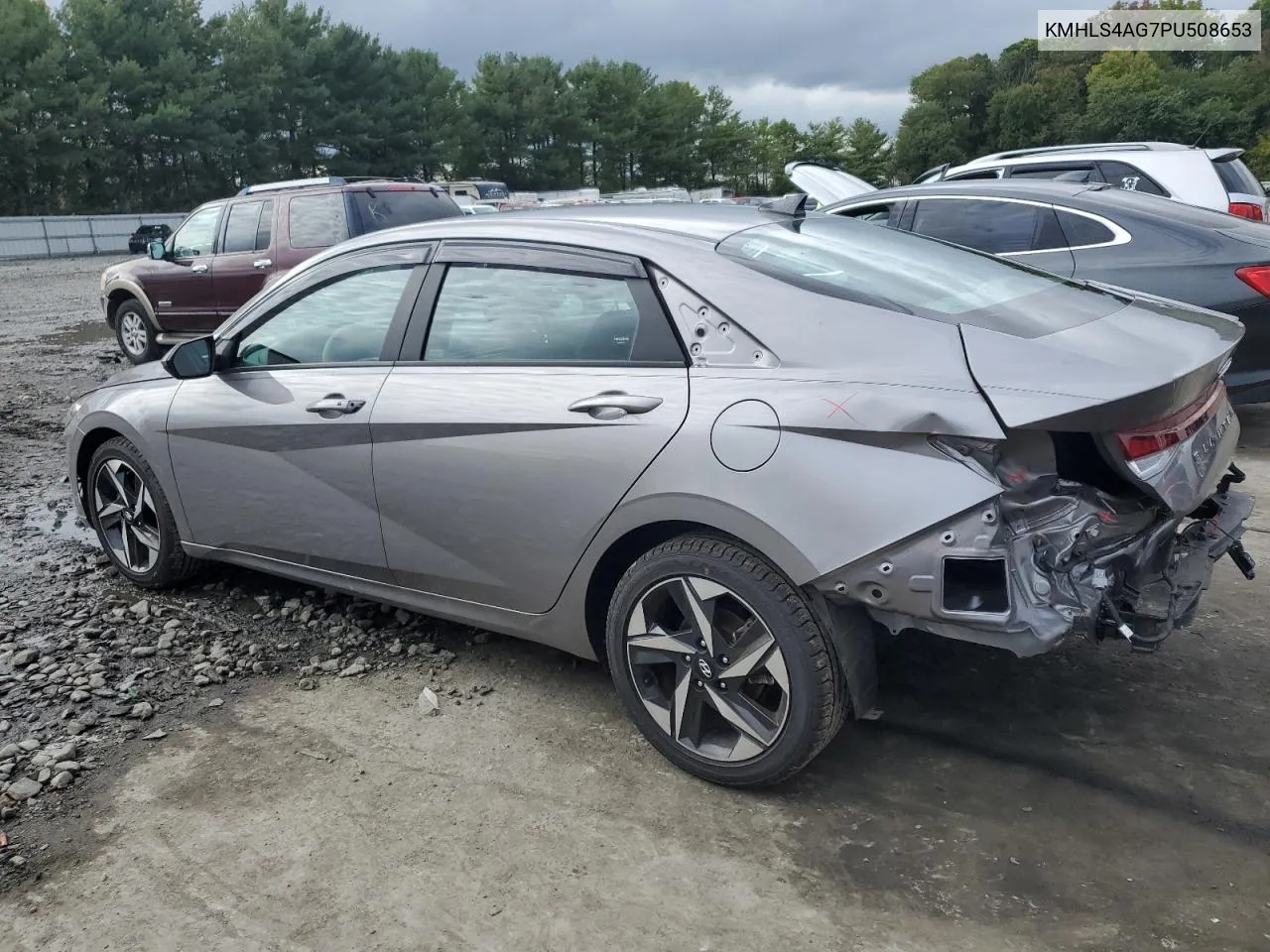 2023 Hyundai Elantra Sel VIN: KMHLS4AG7PU508653 Lot: 73196454