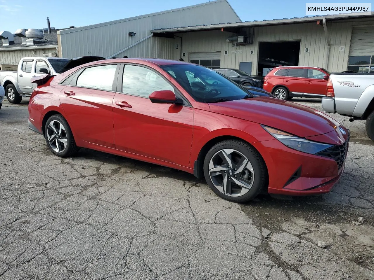 2023 Hyundai Elantra Sel VIN: KMHLS4AG3PU449987 Lot: 73552844