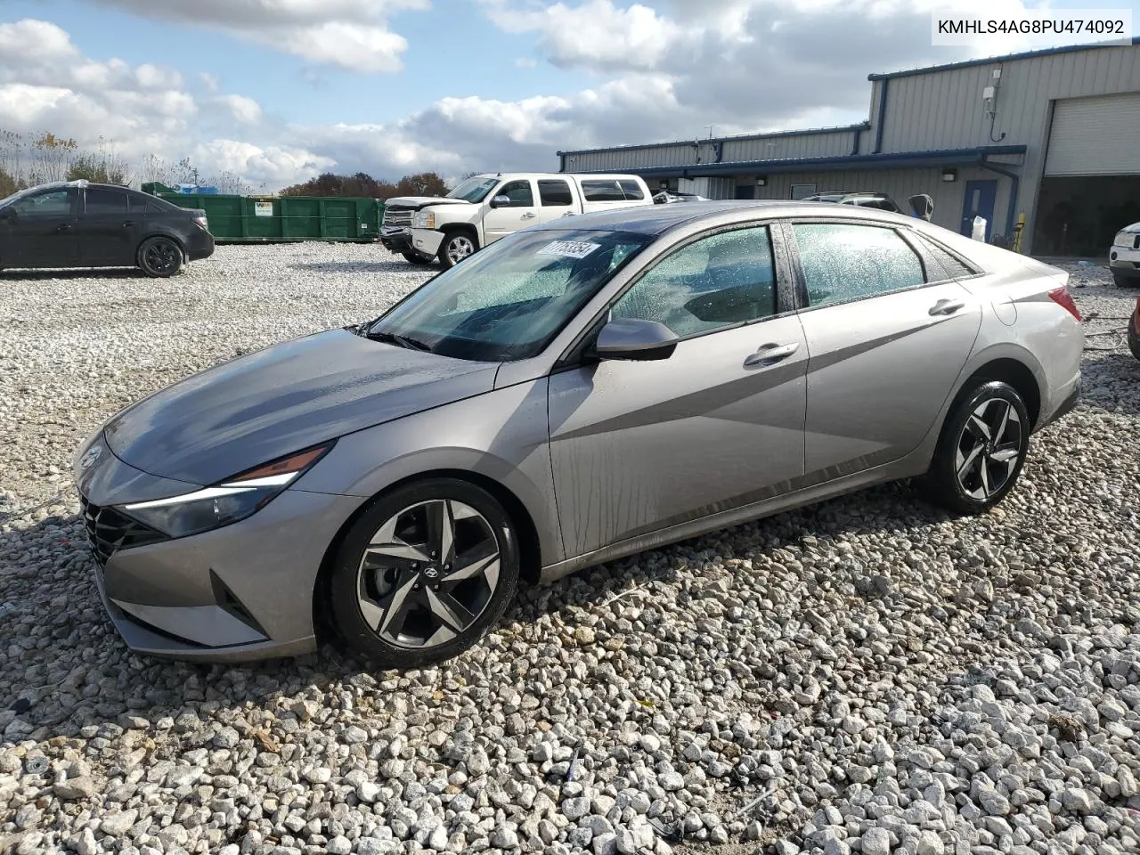 2023 Hyundai Elantra Sel VIN: KMHLS4AG8PU474092 Lot: 77753354