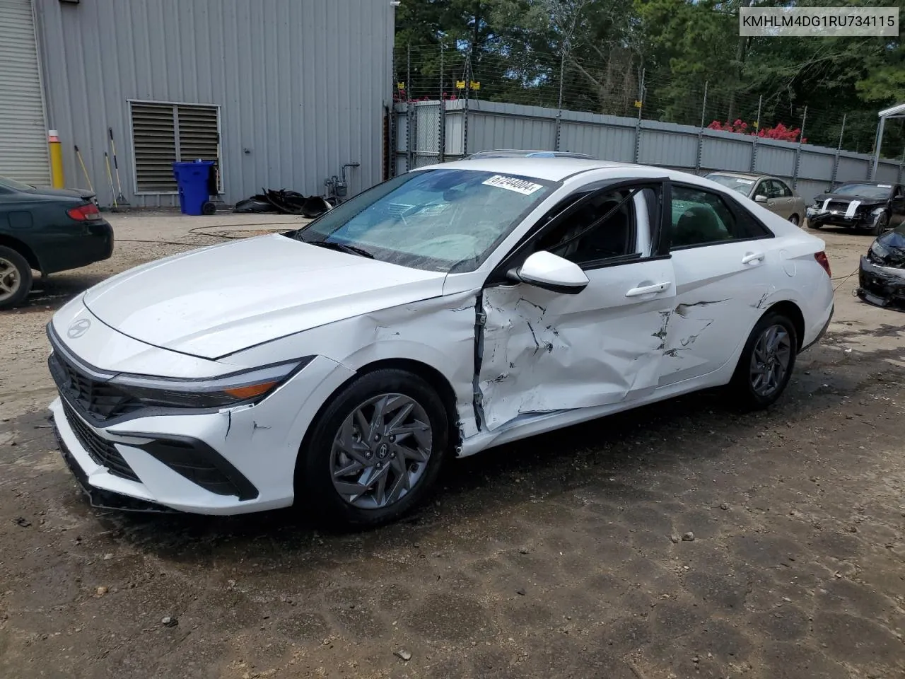 2024 Hyundai Elantra Sel VIN: KMHLM4DG1RU734115 Lot: 67244004