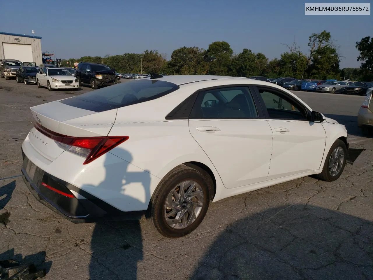 2024 Hyundai Elantra Sel VIN: KMHLM4DG6RU758572 Lot: 70879634