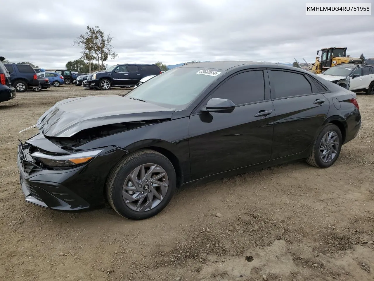 2024 Hyundai Elantra Sel VIN: KMHLM4DG4RU751958 Lot: 72640614