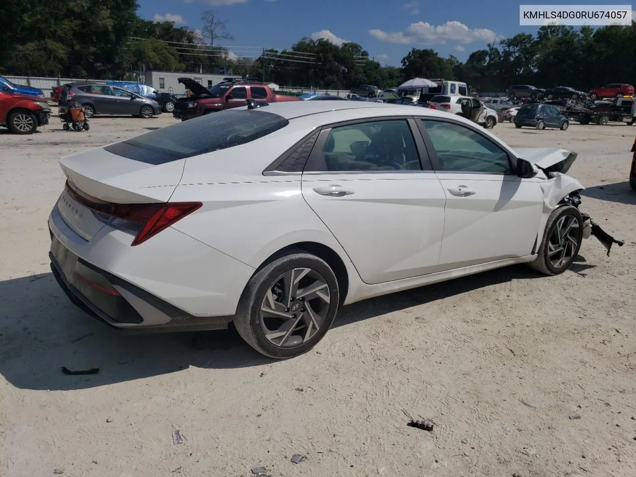 2024 Hyundai Elantra Sel VIN: KMHLS4DG0RU674057 Lot: 72757374