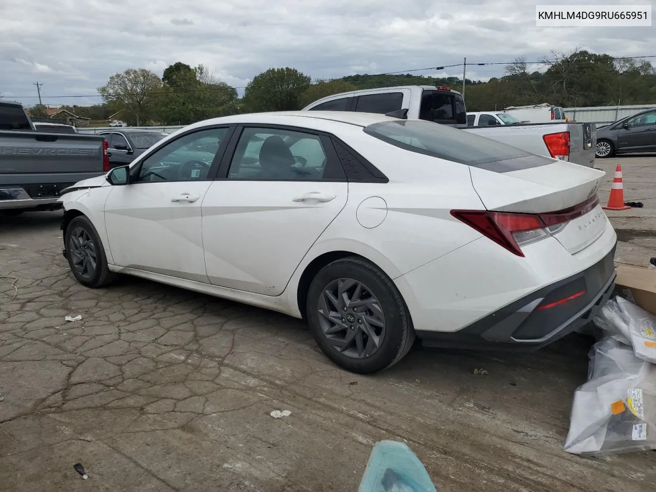 2024 Hyundai Elantra Sel VIN: KMHLM4DG9RU665951 Lot: 72809824