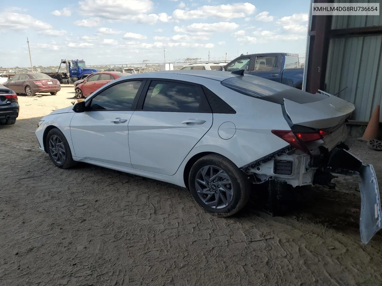 2024 Hyundai Elantra Sel VIN: KMHLM4DG8RU736654 Lot: 73566104