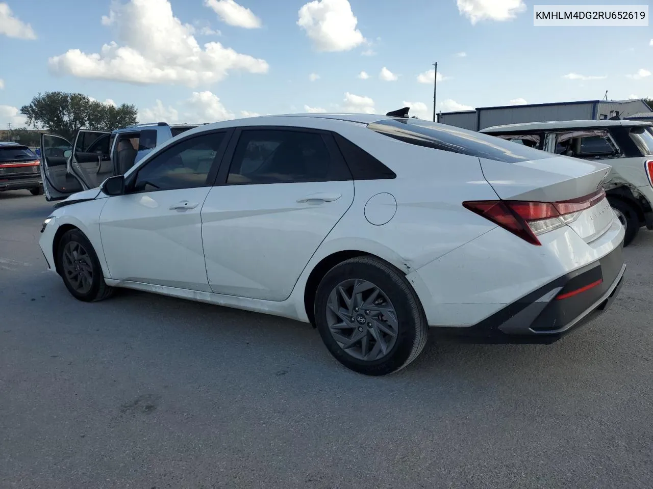 2024 Hyundai Elantra Sel VIN: KMHLM4DG2RU652619 Lot: 77087784