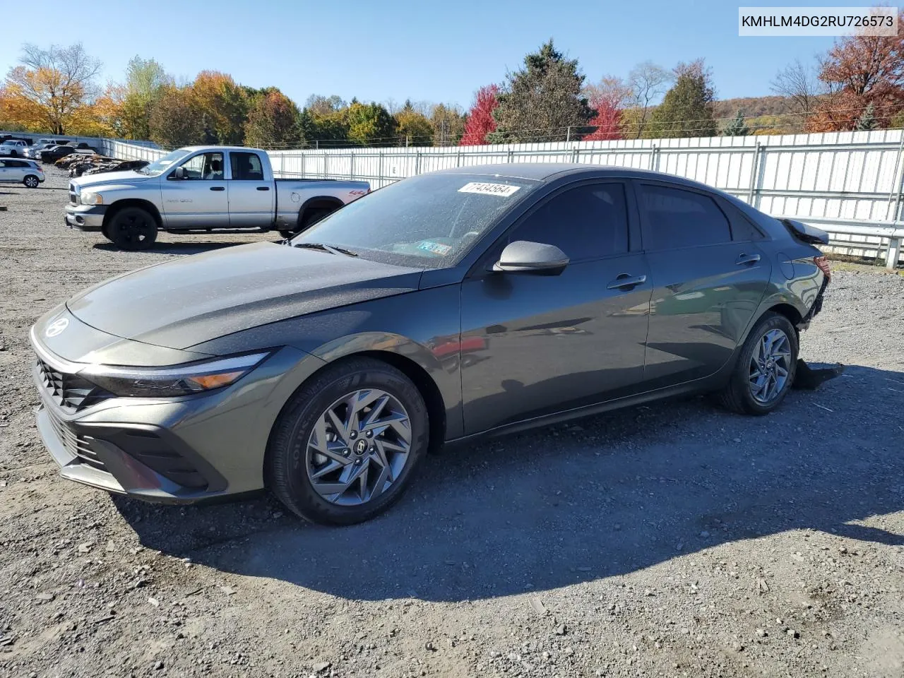 2024 Hyundai Elantra Sel VIN: KMHLM4DG2RU726573 Lot: 77434564