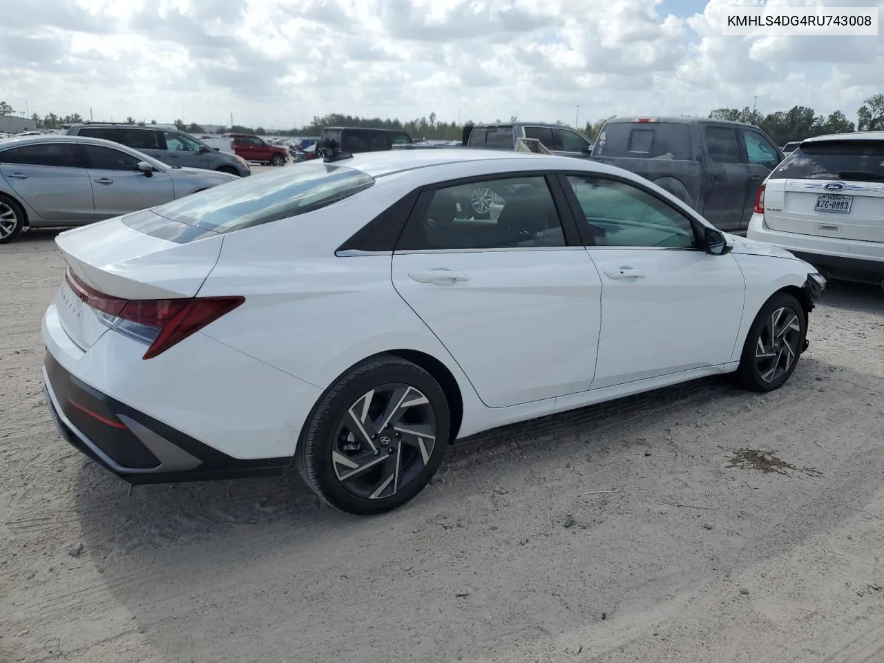 2024 Hyundai Elantra Sel VIN: KMHLS4DG4RU743008 Lot: 78372584