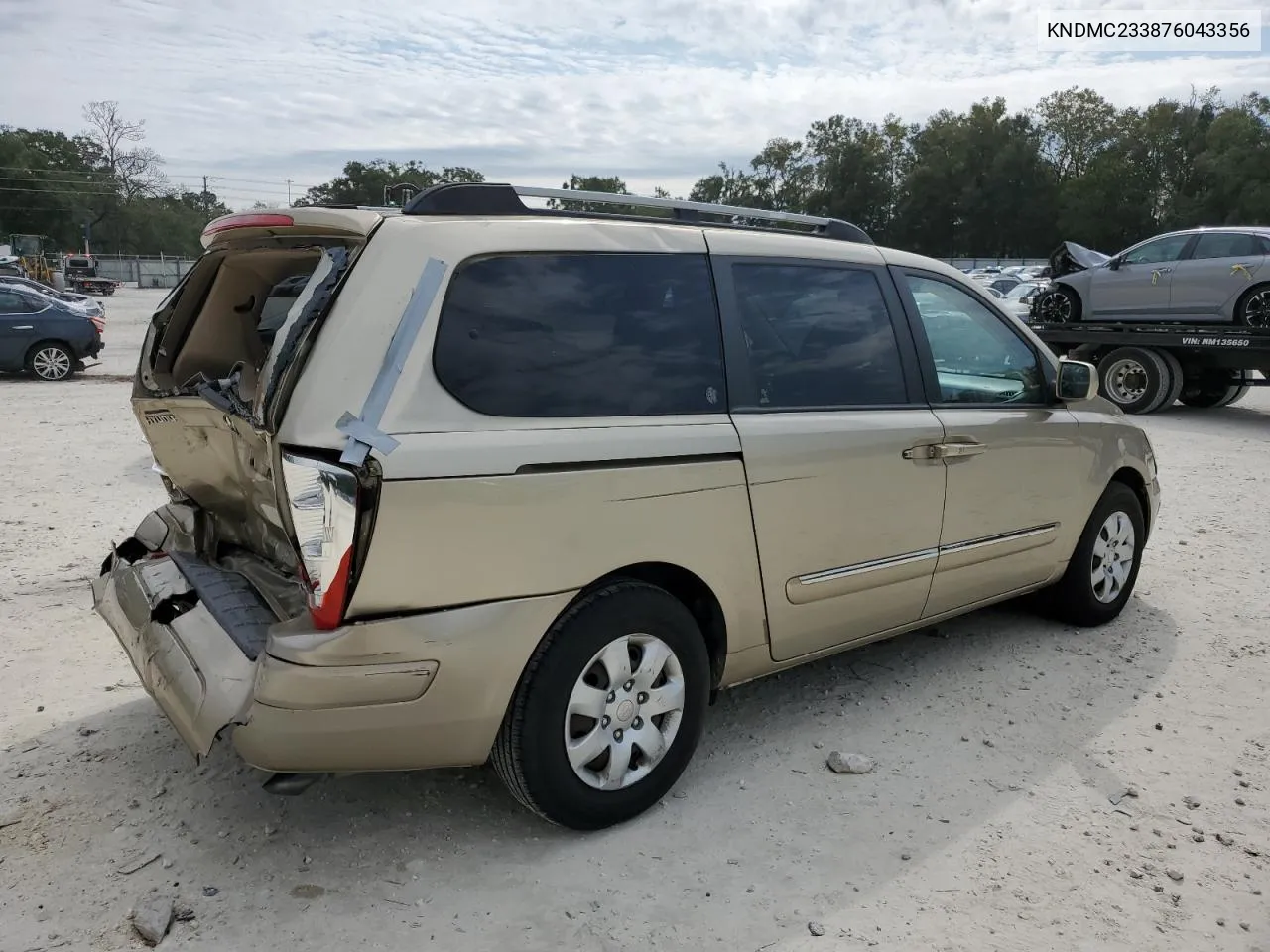 2007 Hyundai Entourage Gls VIN: KNDMC233876043356 Lot: 76395214