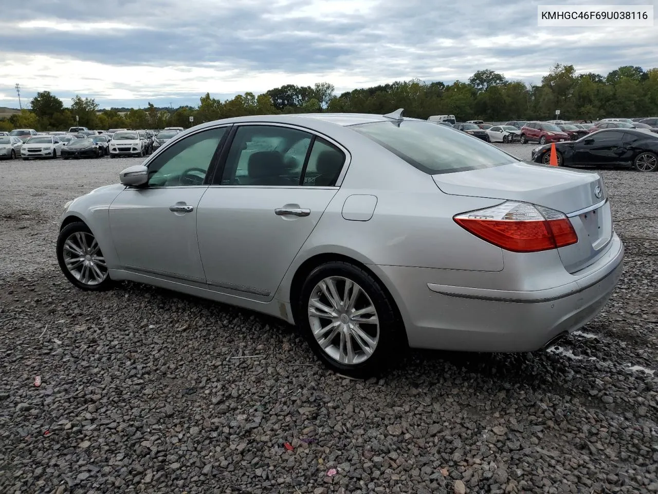 2009 Hyundai Genesis 4.6L VIN: KMHGC46F69U038116 Lot: 71813094