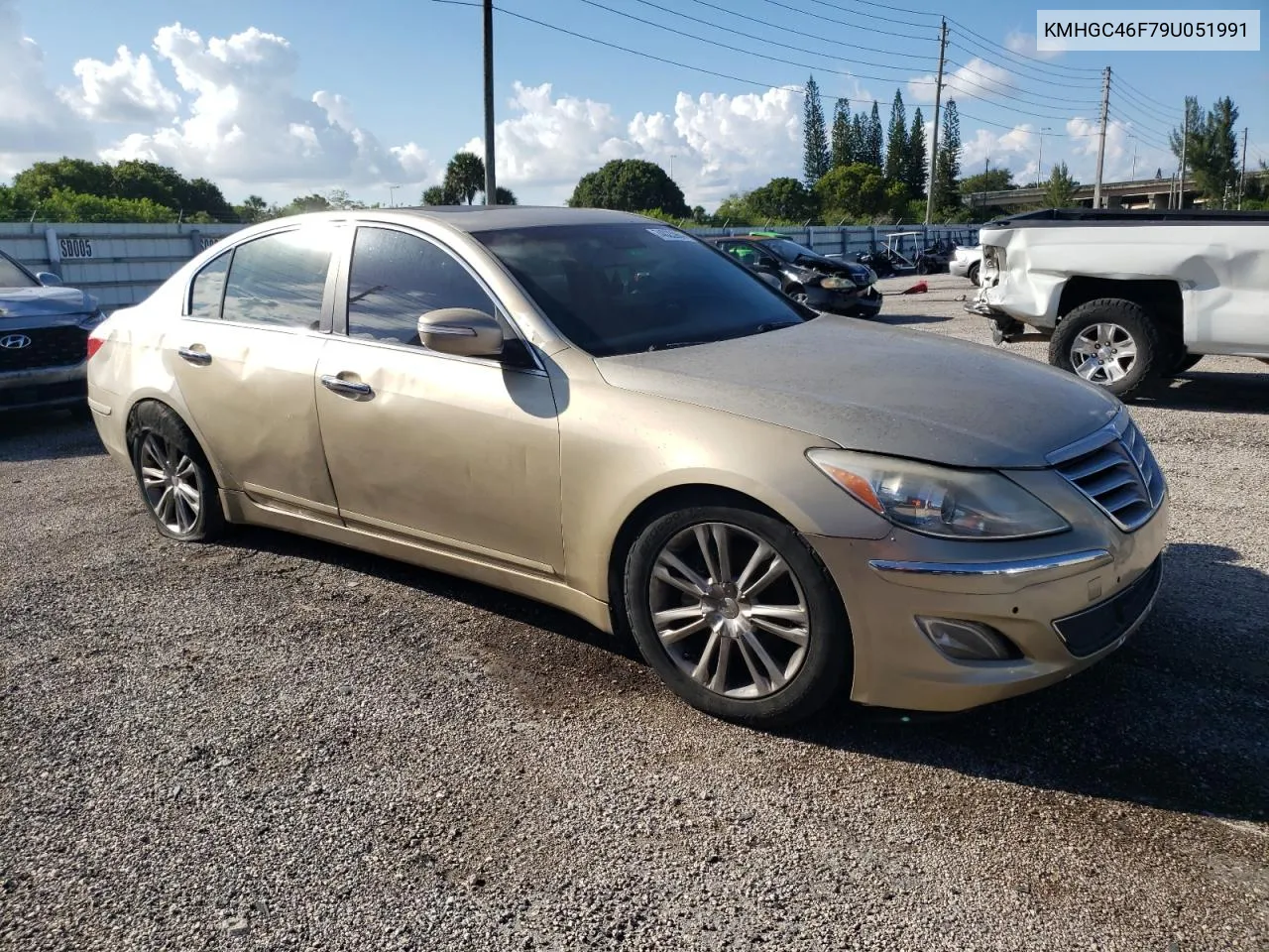 2009 Hyundai Genesis 4.6L VIN: KMHGC46F79U051991 Lot: 74023964