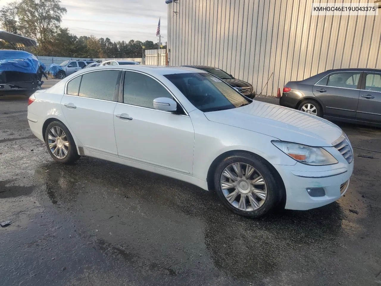 KMHGC46E19U043375 2009 Hyundai Genesis 3.8L