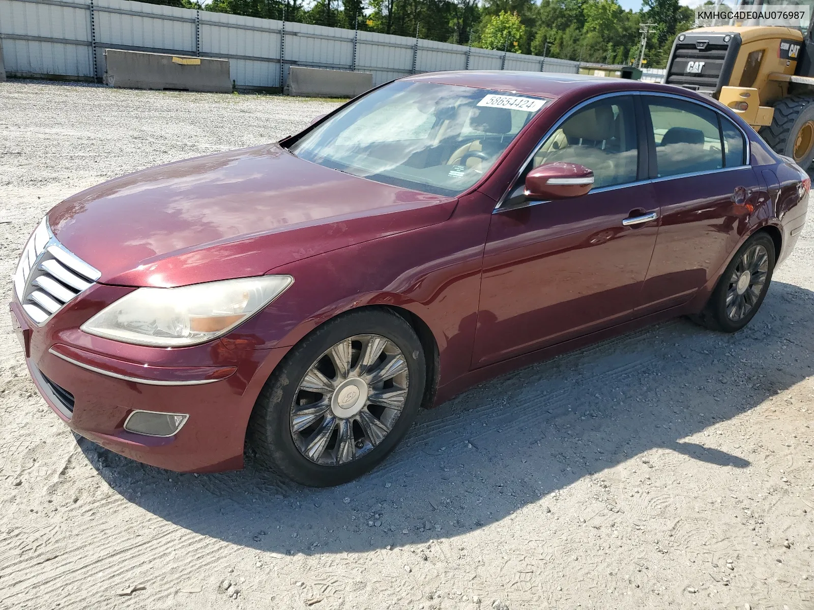 2010 Hyundai Genesis 3.8L VIN: KMHGC4DE0AU076987 Lot: 58654424