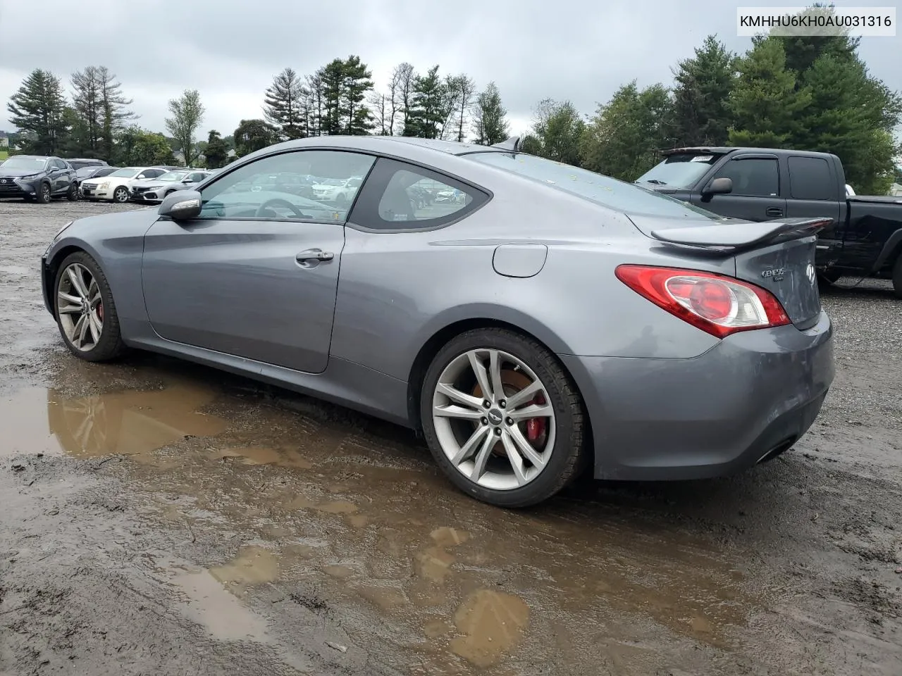 2010 Hyundai Genesis Coupe 3.8L VIN: KMHHU6KH0AU031316 Lot: 73744764