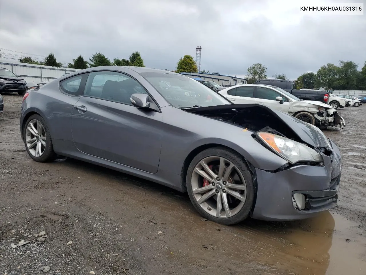 2010 Hyundai Genesis Coupe 3.8L VIN: KMHHU6KH0AU031316 Lot: 73744764