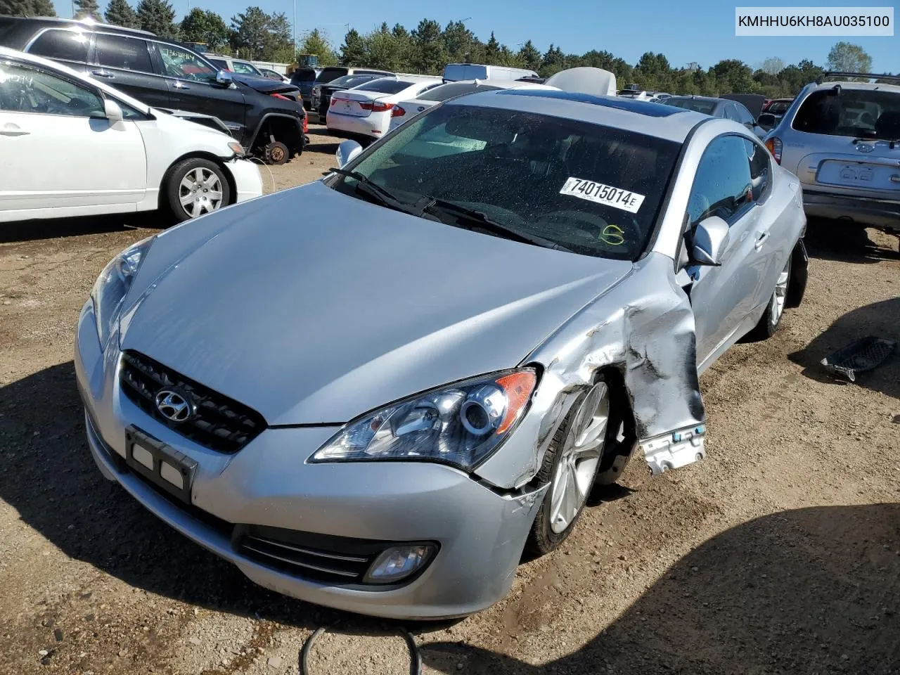 2010 Hyundai Genesis Coupe 3.8L VIN: KMHHU6KH8AU035100 Lot: 74015014