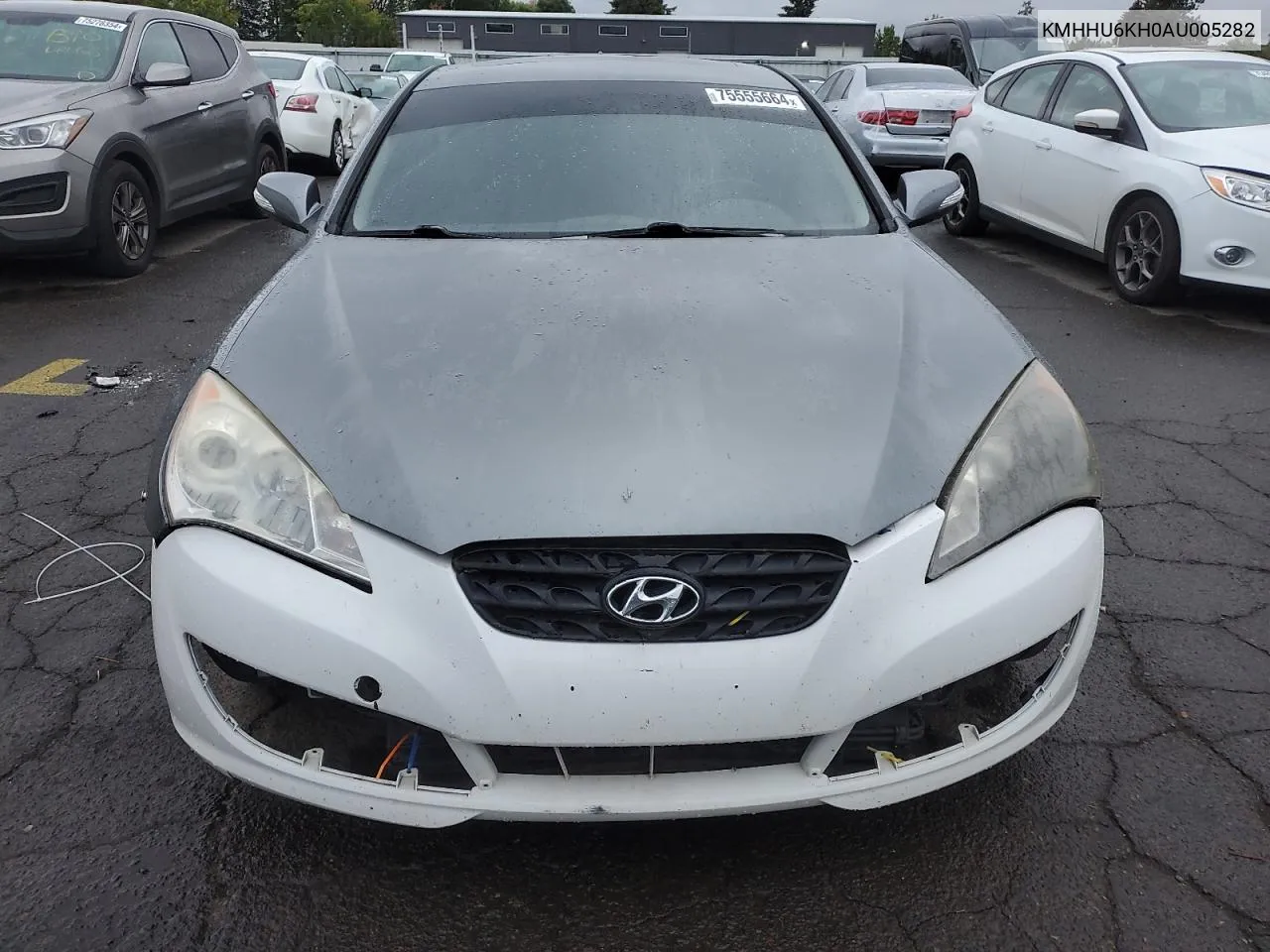 2010 Hyundai Genesis Coupe 3.8L VIN: KMHHU6KH0AU005282 Lot: 75555664