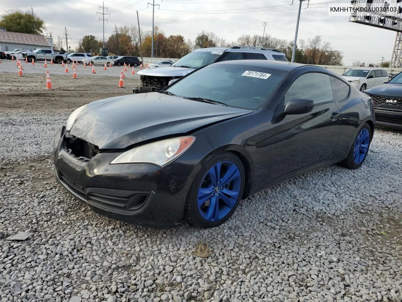 KMHHT6KD0AU030103 2010 Hyundai Genesis Coupe 2.0T