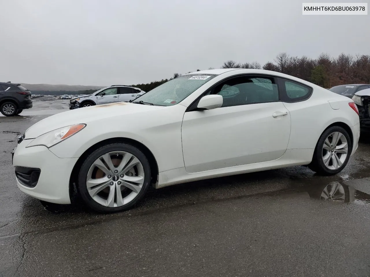 2011 Hyundai Genesis Coupe 2.0T VIN: KMHHT6KD6BU063978 Lot: 44910344