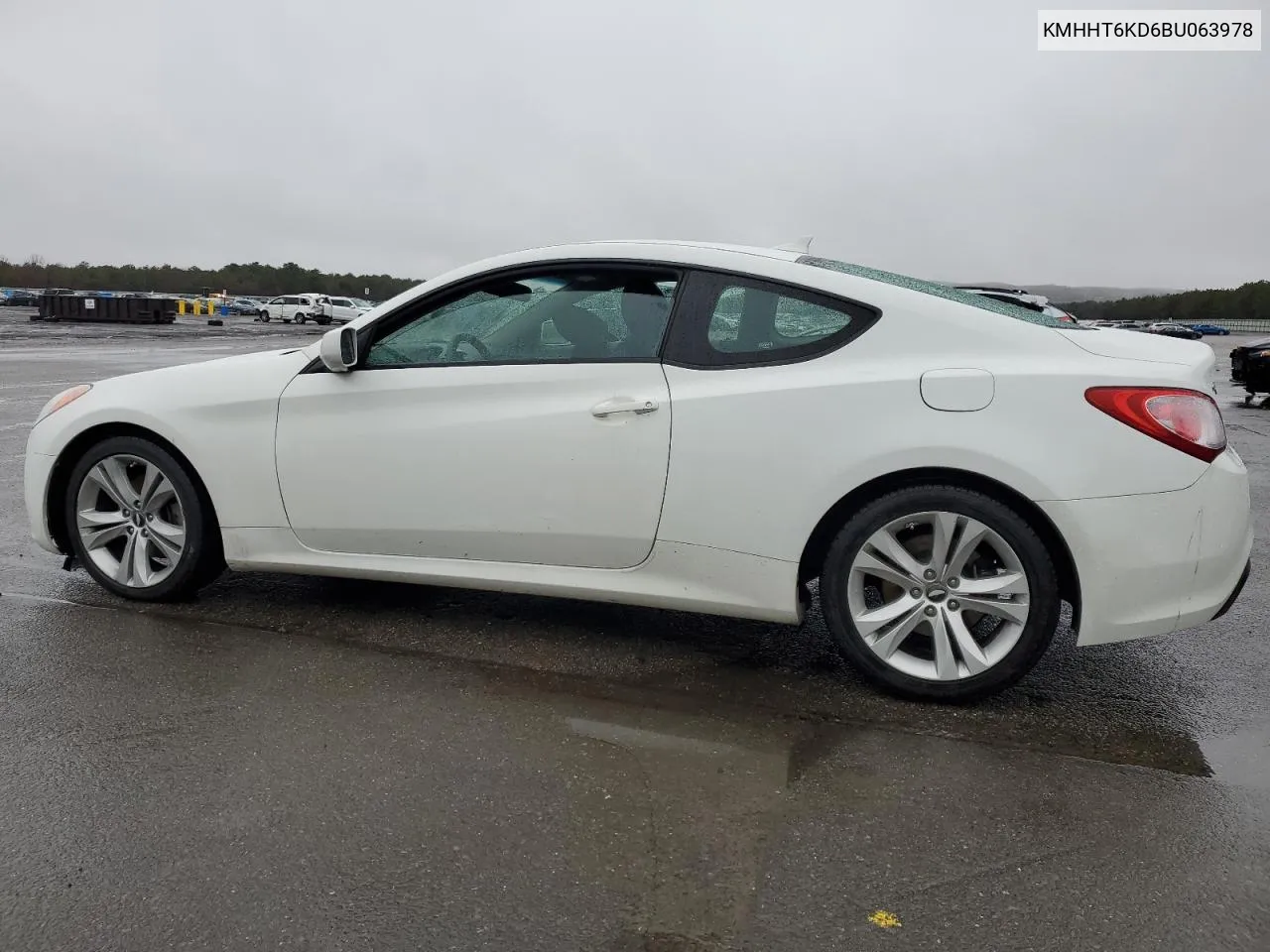 2011 Hyundai Genesis Coupe 2.0T VIN: KMHHT6KD6BU063978 Lot: 44910344