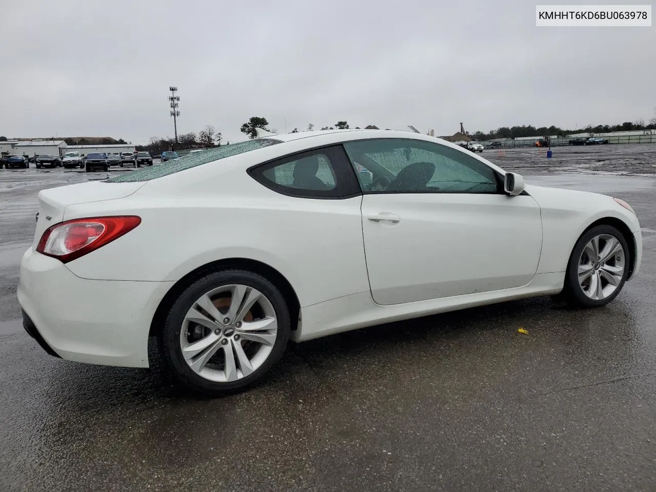 2011 Hyundai Genesis Coupe 2.0T VIN: KMHHT6KD6BU063978 Lot: 44910344