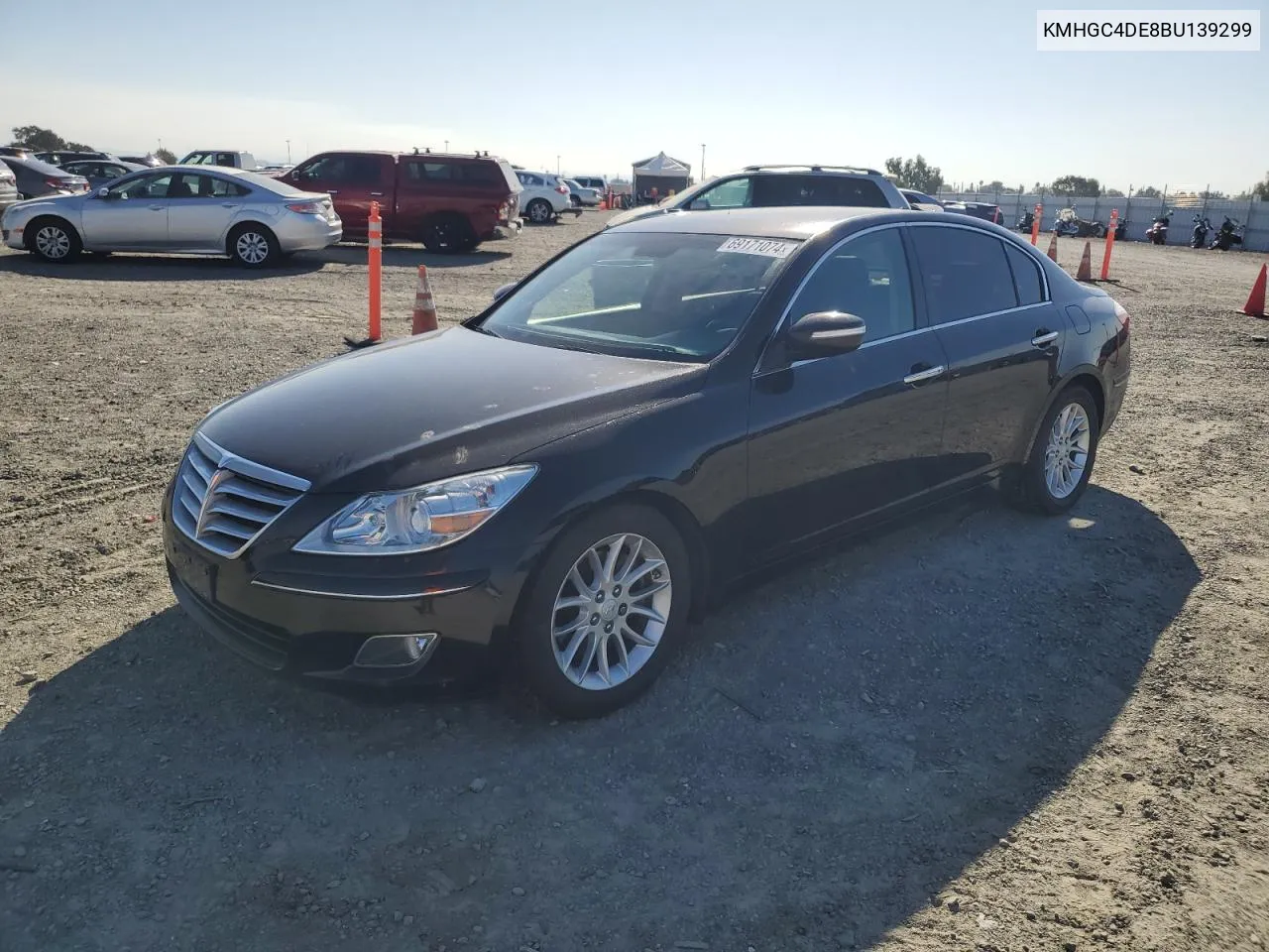 2011 Hyundai Genesis 3.8L VIN: KMHGC4DE8BU139299 Lot: 69171074